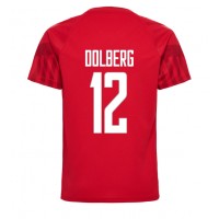 Dänemark Kasper Dolberg #12 Fußballbekleidung Heimtrikot WM 2022 Kurzarm